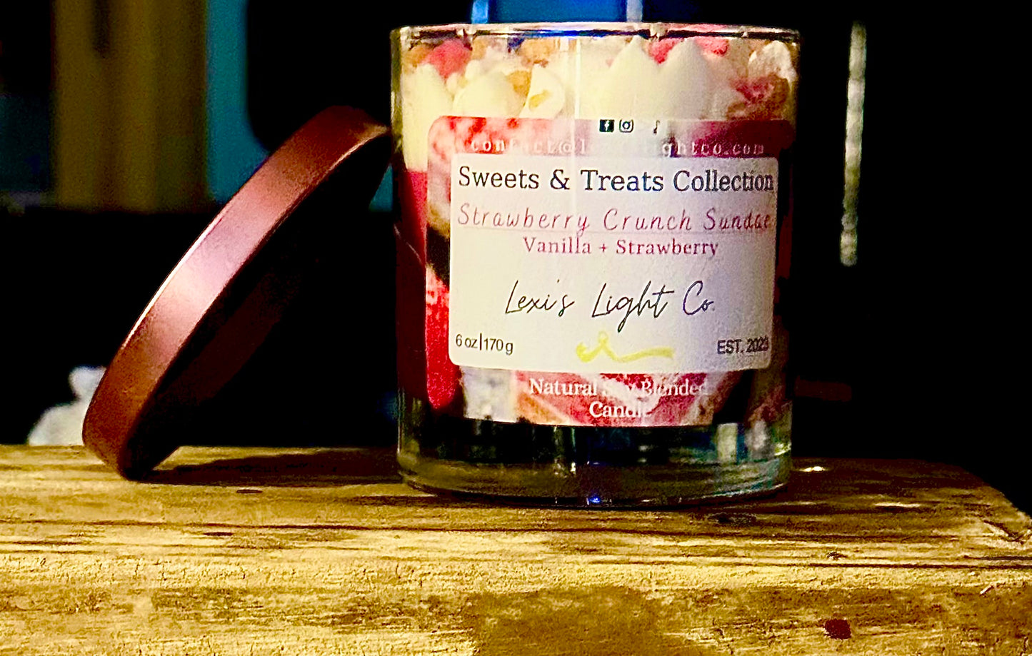 Strawberry Crunch Sundae Candle